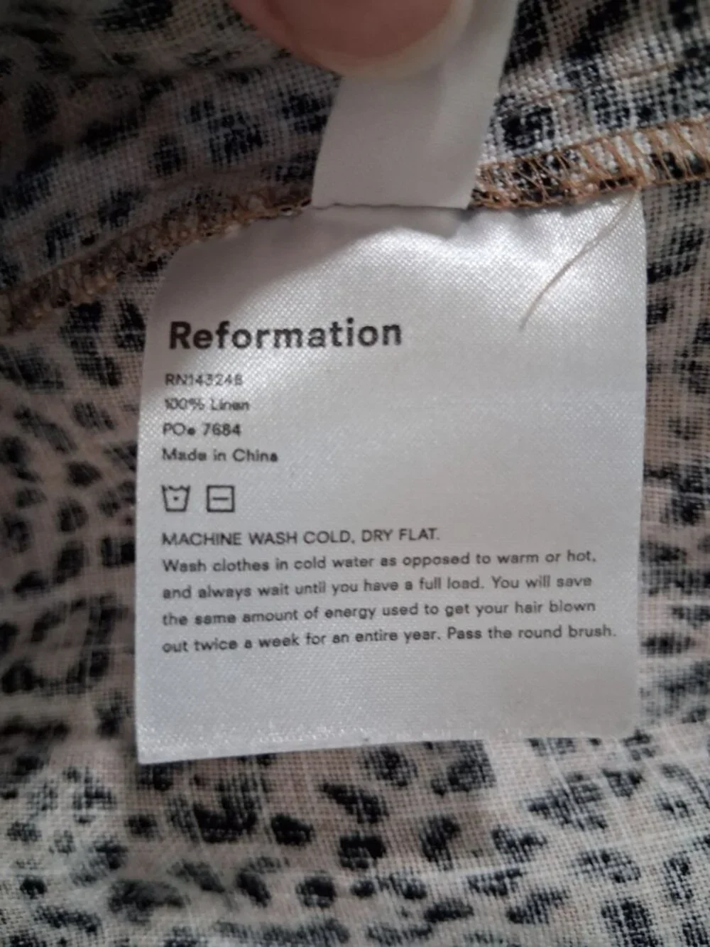 Reformation JACKIE Leopard Print Wide Leg Crop Linen Pants Size 4